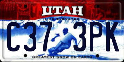UT license plate C373PK