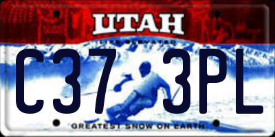 UT license plate C373PL