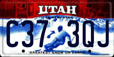 UT license plate C373QJ