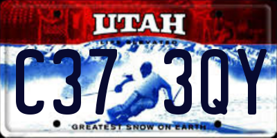 UT license plate C373QY