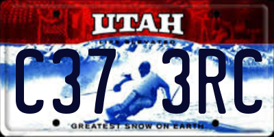 UT license plate C373RC