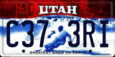 UT license plate C373RI
