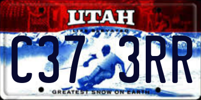 UT license plate C373RR