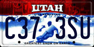UT license plate C373SU