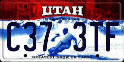 UT license plate C373TF