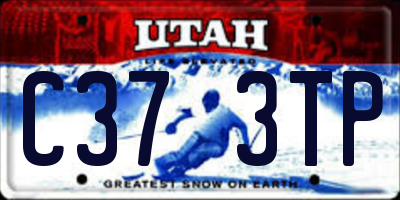 UT license plate C373TP