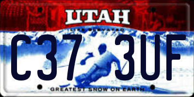 UT license plate C373UF