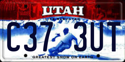 UT license plate C373UT