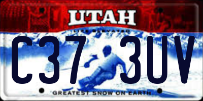 UT license plate C373UV