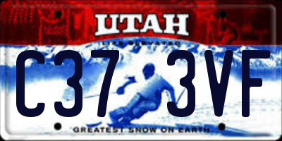 UT license plate C373VF