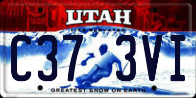 UT license plate C373VI