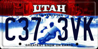 UT license plate C373VK