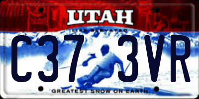 UT license plate C373VR