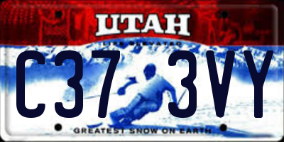 UT license plate C373VY
