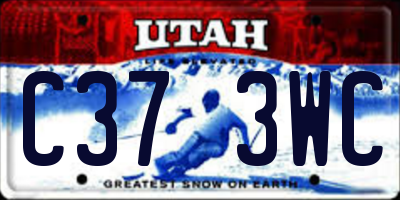 UT license plate C373WC