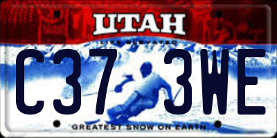 UT license plate C373WE