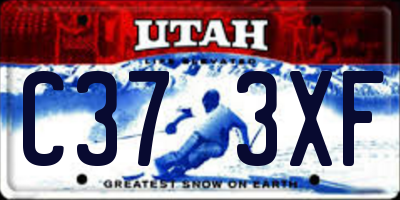 UT license plate C373XF