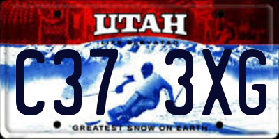 UT license plate C373XG