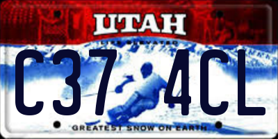UT license plate C374CL
