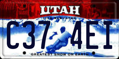 UT license plate C374EI