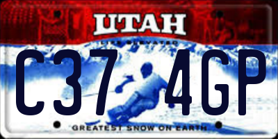 UT license plate C374GP