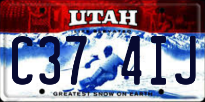 UT license plate C374IJ