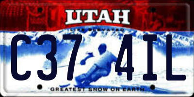 UT license plate C374IL