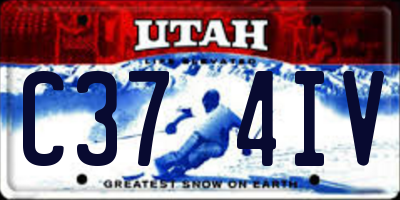 UT license plate C374IV