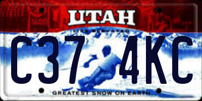UT license plate C374KC