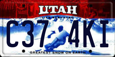 UT license plate C374KI