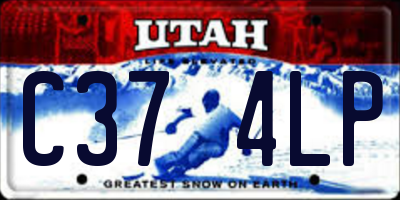 UT license plate C374LP