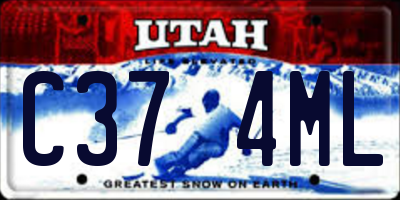 UT license plate C374ML