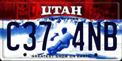 UT license plate C374NB