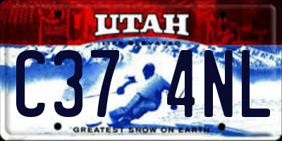 UT license plate C374NL