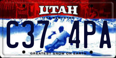 UT license plate C374PA
