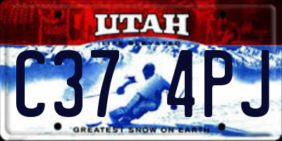 UT license plate C374PJ