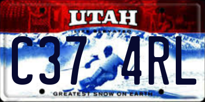 UT license plate C374RL