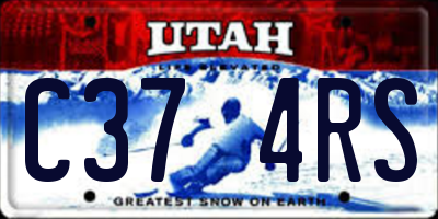 UT license plate C374RS