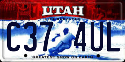 UT license plate C374UL