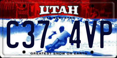 UT license plate C374VP