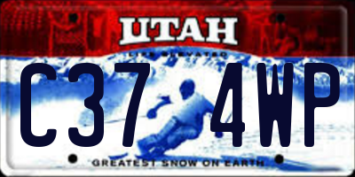 UT license plate C374WP