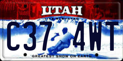 UT license plate C374WT