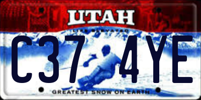 UT license plate C374YE