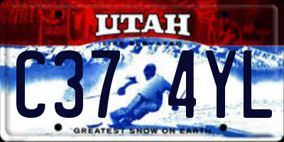 UT license plate C374YL