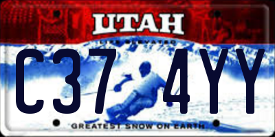 UT license plate C374YY