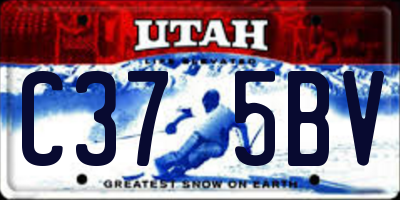 UT license plate C375BV