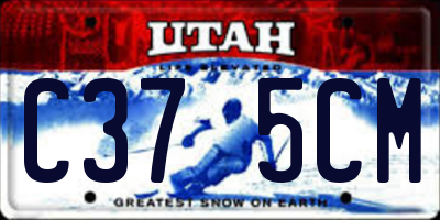 UT license plate C375CM
