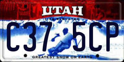 UT license plate C375CP