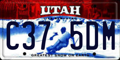 UT license plate C375DM