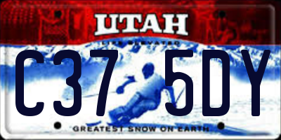 UT license plate C375DY